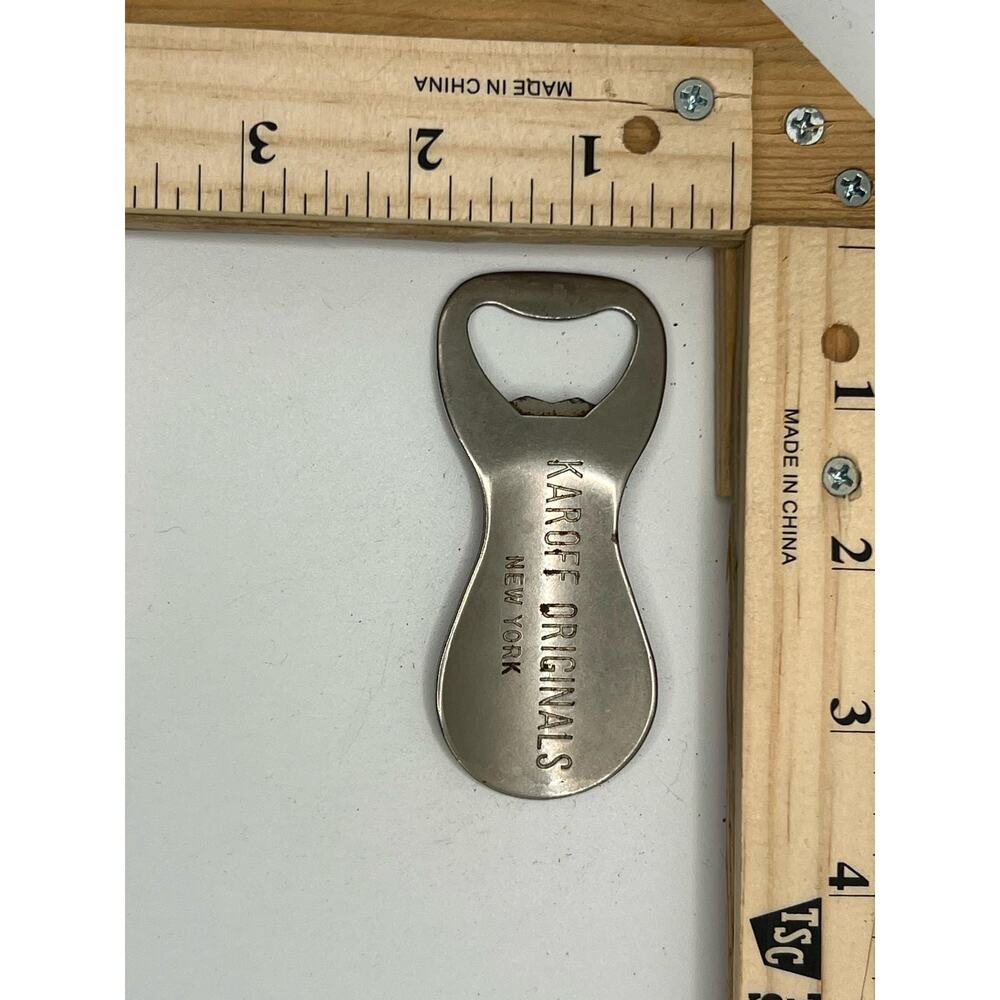 Vintage Karoff Originals New York Vaughan USA Metal Bottle Opener Barware